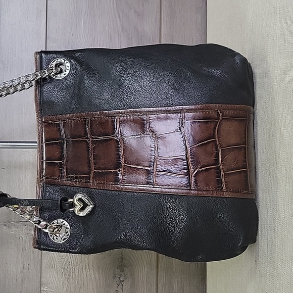 Brighton Black and Brown Leather Tote Bag - Picture 2 of 13